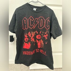 AC/DC Black and Red Graphic Tee
